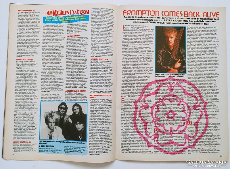 Kerrang magazin 86/2/20 Ozzy Sabbath PIL Gary Moore Mötley Waite Survivor Eric Martin Wendy Williams