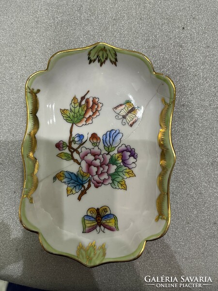 Herend antique victorian pattern bowl - damaged but in repaired condition