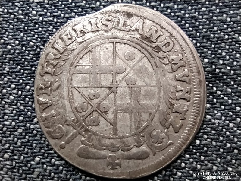 German States Archdiocese of Trier Johann Hugo von Orsbeck Silver 3 Albus 1693 (id41412)