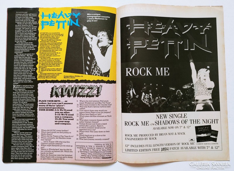 Kerrang magazine 83/11/17 quiet riot michael schenker rock goddess aldo nova kiss enid wendy rockets