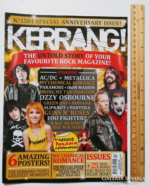Kerrang magazine 14/1/25 chemical romance guns roses metallica slipknot maiden paramore nirvana acdc