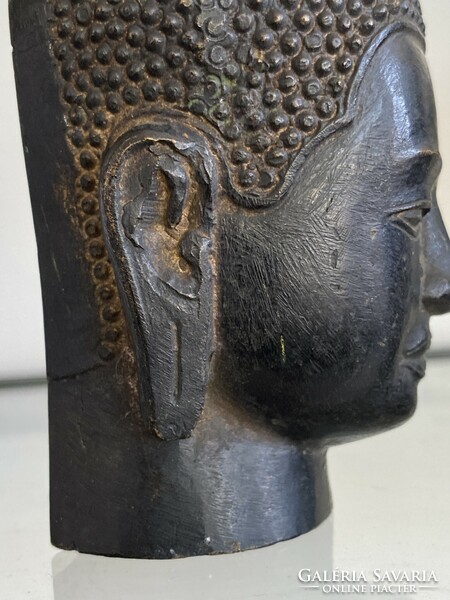 19th century Thai bronze Buddha head