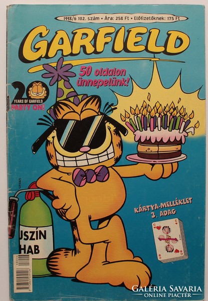 Garfield képregény 1998/6 102. szám
