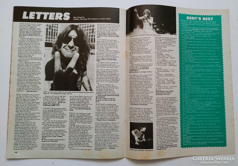 Kerrang magazin 82/1 Motorhead Sabbath Leppard UFO ACDC Kiss Judas Priest Girlschool Rush Hawkwind