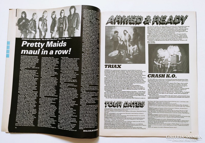Kerrang magazin 83/6/17 Dio Rush Tubes Lee Aron UFO Squier Grand Prix Bonham J Thunders Lita Ford