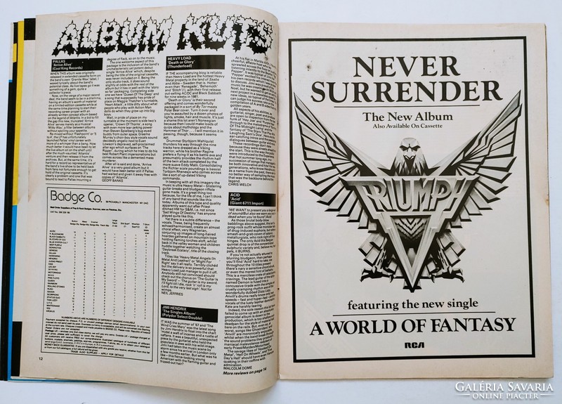 Kerrang magazin 83/3/10 Fastway Pete Way Marillion Sweet Manowar Kiss Nazareth Spider Headpins Rox