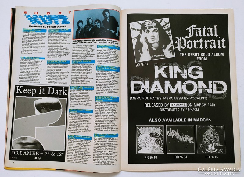 Kerrang magazin 86/3/20 Rolling Stones Dokken ACDC King Diamond Vicki Seeger FM Cheap Trick Zeno Ber