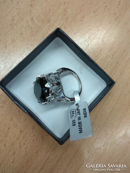 Ezüst Gyűrű Fekete Onyxszal