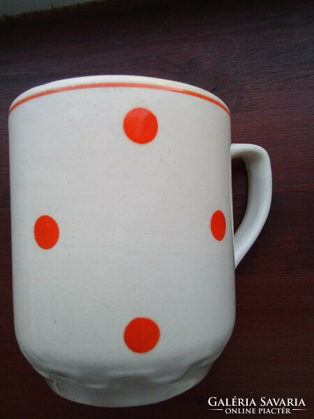 Polka dot granite mug