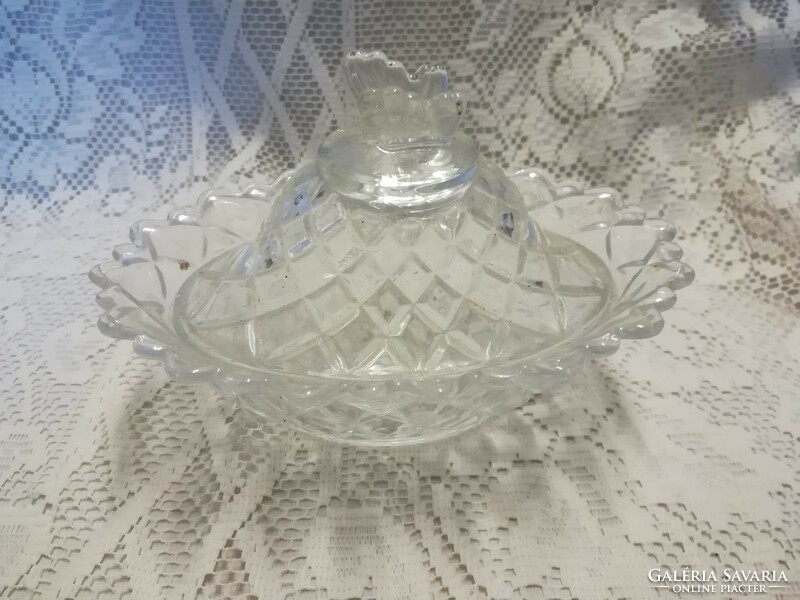 Glass sugar bowl
