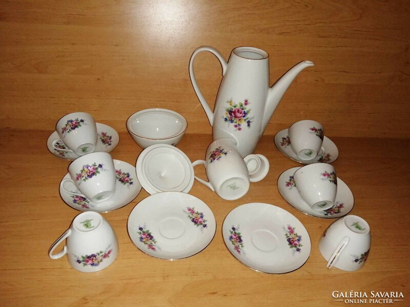 Bohemia porcelain flower coffee set (34/d)
