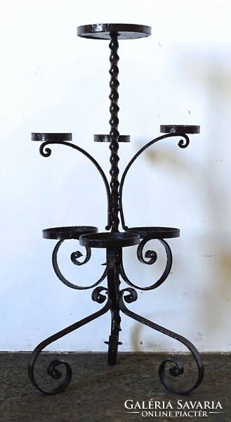 1M608 old wrought iron flower stand 97 cm