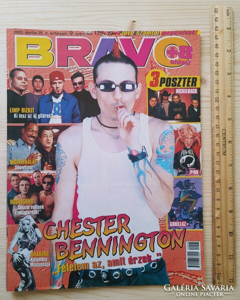 Bravo magazine 02/9/25 linkin park shakira hooligans heaven st 7 gorillaz pink nickelback limp bizkit