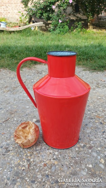 Ceglédi enameled red jug, never used, in original condition