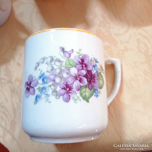 Violet bouquet cup, 4 dl