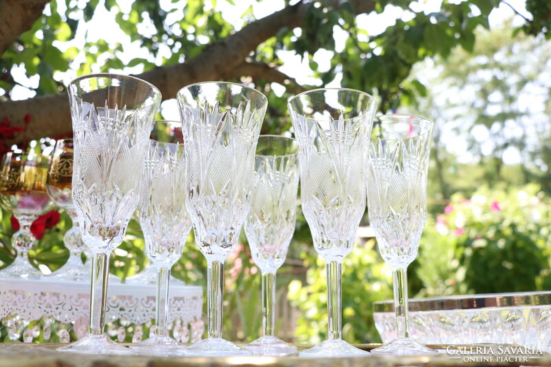 French lead crystal champagne glasses