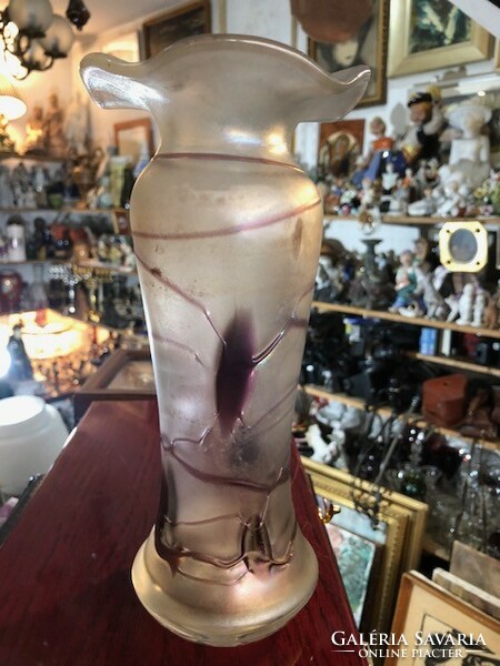 Secession Poschinger glass vase, height 26 cm