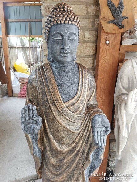 Hatalmas Áldó Buddha 150cm Feng shui Japán kertépítő kerti Fagyálló kő szobor