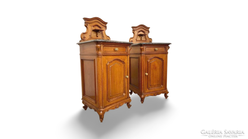 A pair of Viennese baroque bedside tables