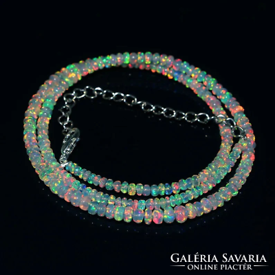 30 Ct white precious opal pearl string from Ethiopia!
