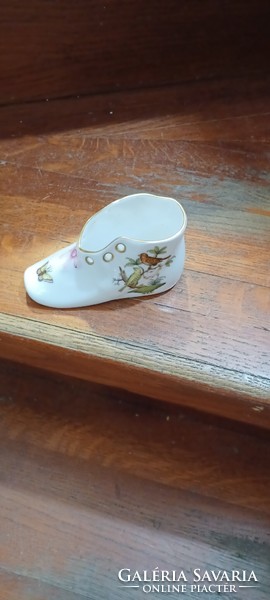 Herendi Rotchild mintás porcelán cipő, 8 cm-es.