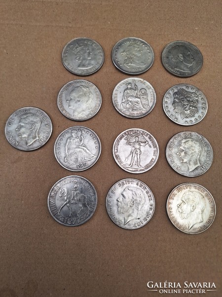 13 Pcs. Silver plated coin