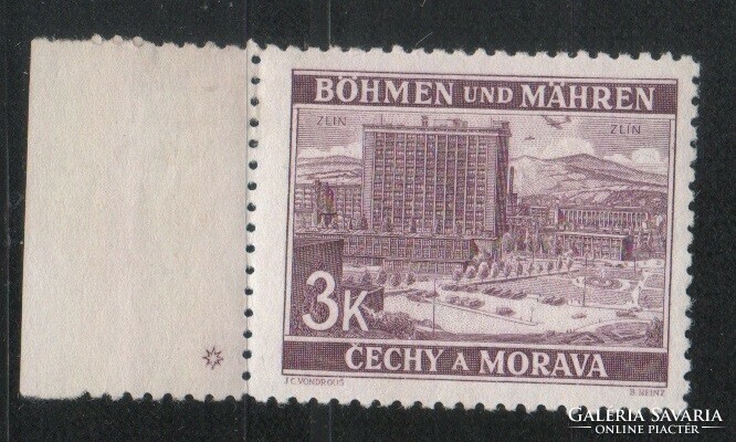 Német megszállás 0141 (Böhmen és Mähren) Mi 33 LW postatiszta        2,50 Euró