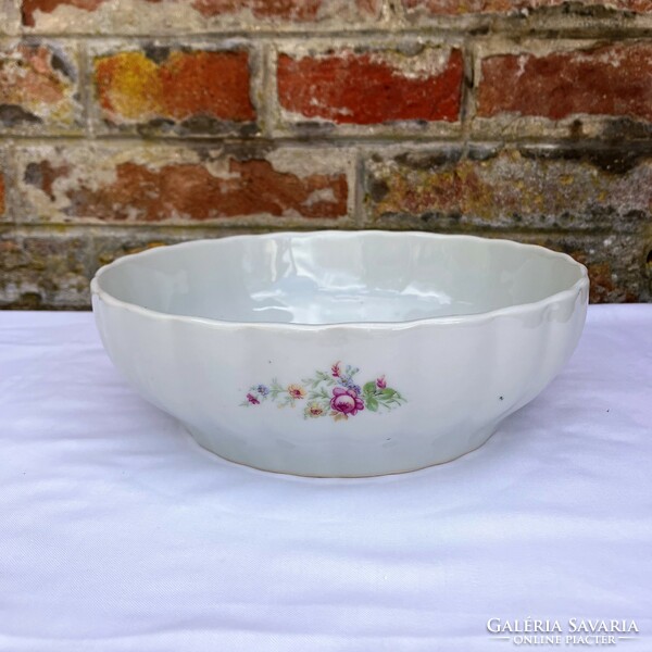 Bulgarian floral porcelain bowl - rose bowl - scones - garnish - coma bowl