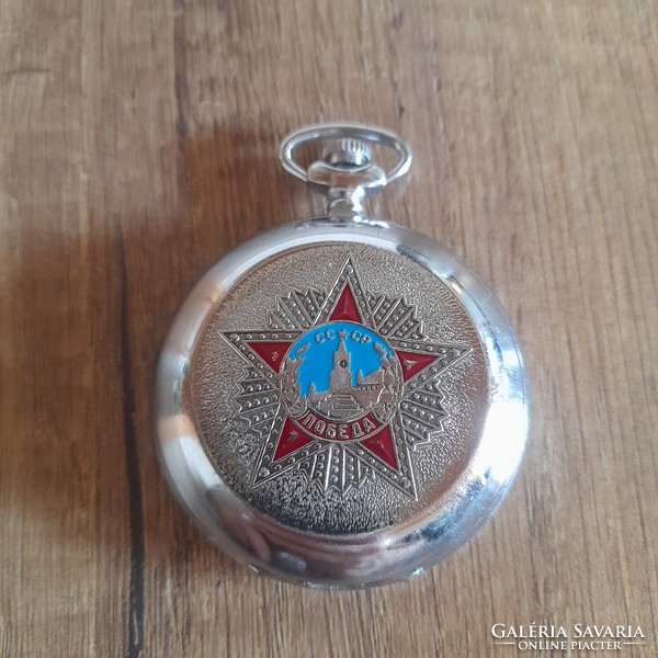 Old soviet molnija war memorial pocket watch
