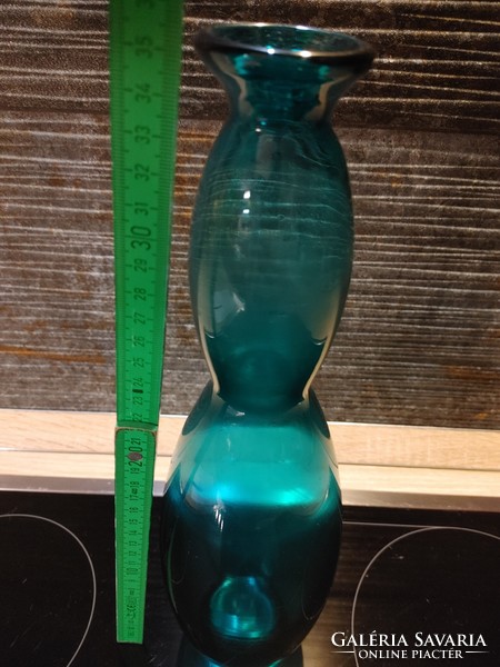 Üveg  váza 36 cm magas