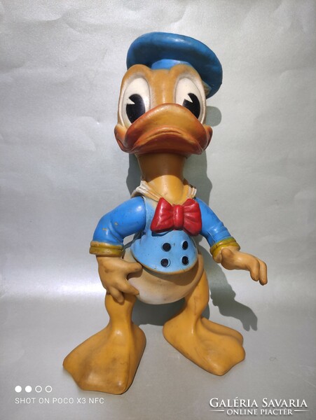 Walt disney donald duck large size original marked rubber figure from 1968