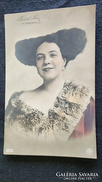 Zsza Fedák Sári, prima donna, actress, singer of the Babuska operetta, original contemporary photo sheet 1910