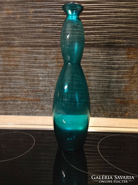 Üveg  váza 36 cm magas