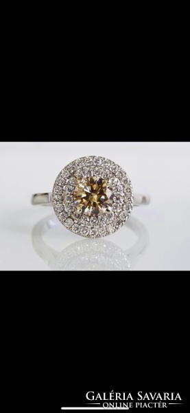 Exciting diamond ring, more than 1 ct with international certification
