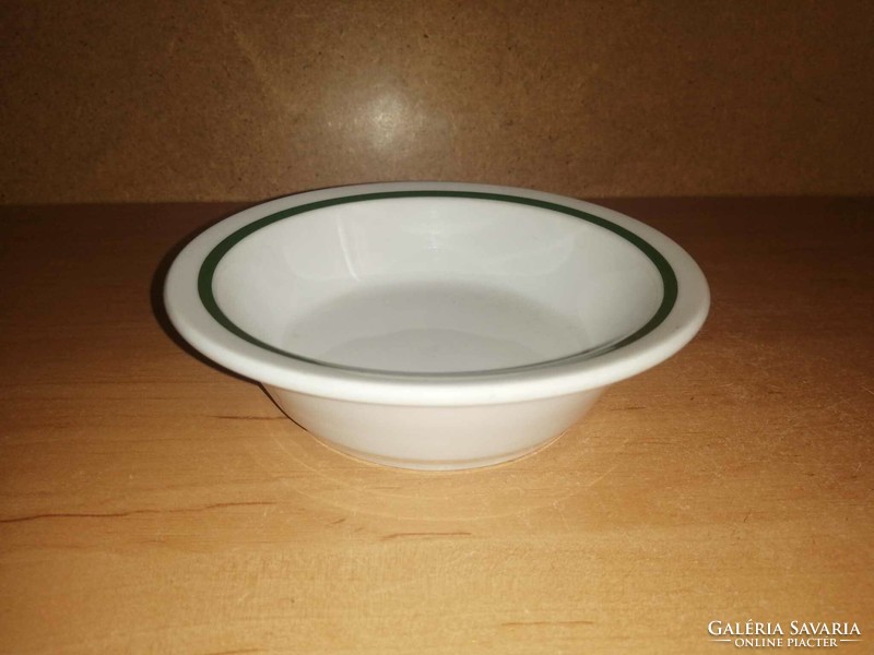 Alföldi porcelán zöld csíkos kompótos savanyúságos tányér tálka (32/d)