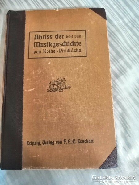 A zenetörténet vázlata, 1918, német nyelvű, idegen nyelvű, antik, régi.