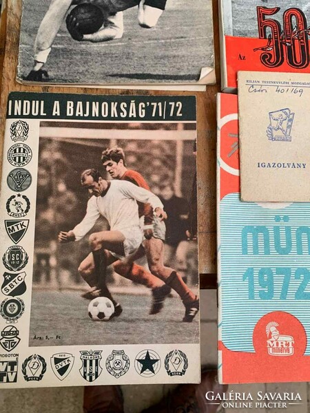 László Csoóri's golden team left winger card + books 12 pcs. Soccer book package