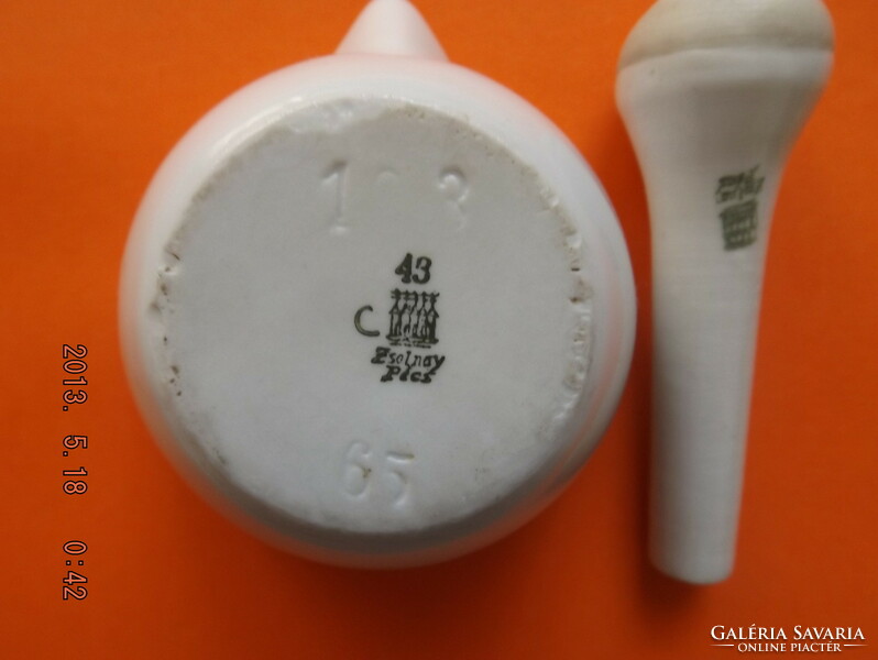 Zsolnay - pharmacy mortar - porcelain - small mortar