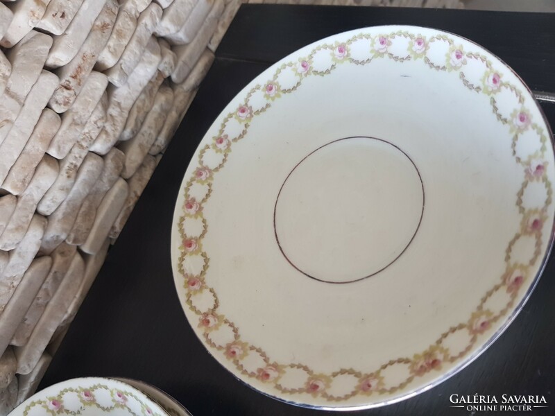 3 replacement old pink porcelain plates
