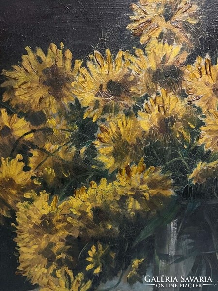 Sándor Antal (1886-1933) yellow bouquet, 1924 (oil on cardboard) /invoice provided/