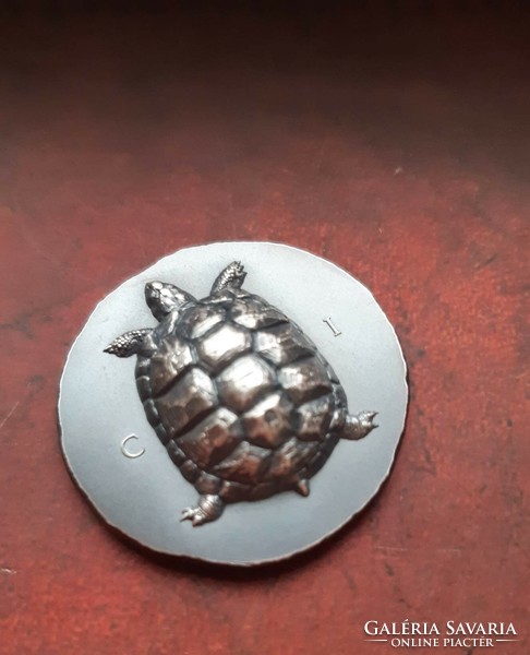 Cook Islands Turtle 1oz Antique Silver Coin