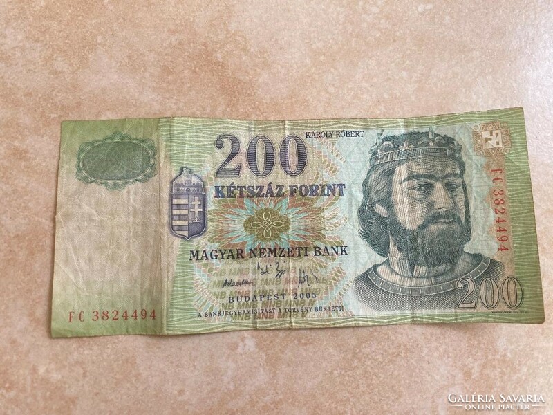 HUF 200 banknote fc 2005