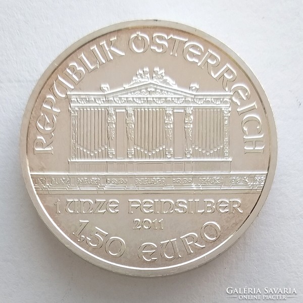 2011 Austria Wiener Philharmoniker 1oz / 31.27g. Silver coin (no: 23/312.)