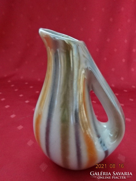 Glazed ceramic, vase with handles, height 14.5 cm. He has! Jokai