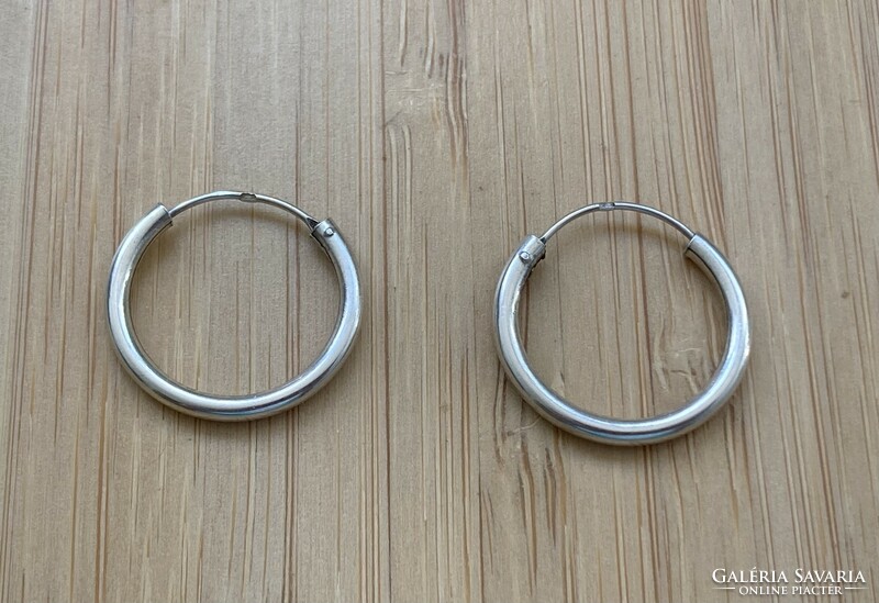 Silver hoop earrings