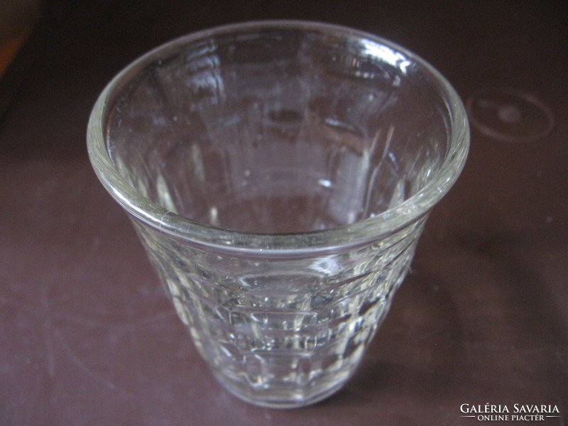 Retro rácsos kis üveg pohár
