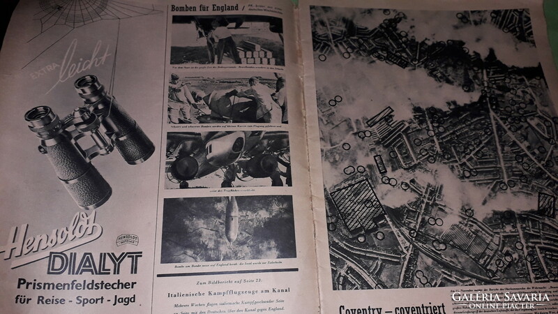 Antique 1941.February wwii. Signal iii.Imperial Nazi German propaganda newspaper magazine according to the pictures