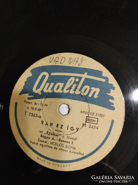 Qualiton 78-rpm record has a raven ilona, so vaya con dios vinyl
