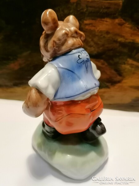 Herend porcelain honey teddy bear figure 14 cm, flawless