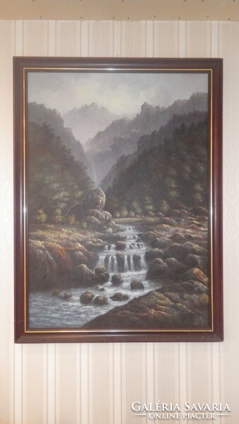 Park joung do (?) Landscape painting stream, waterfall